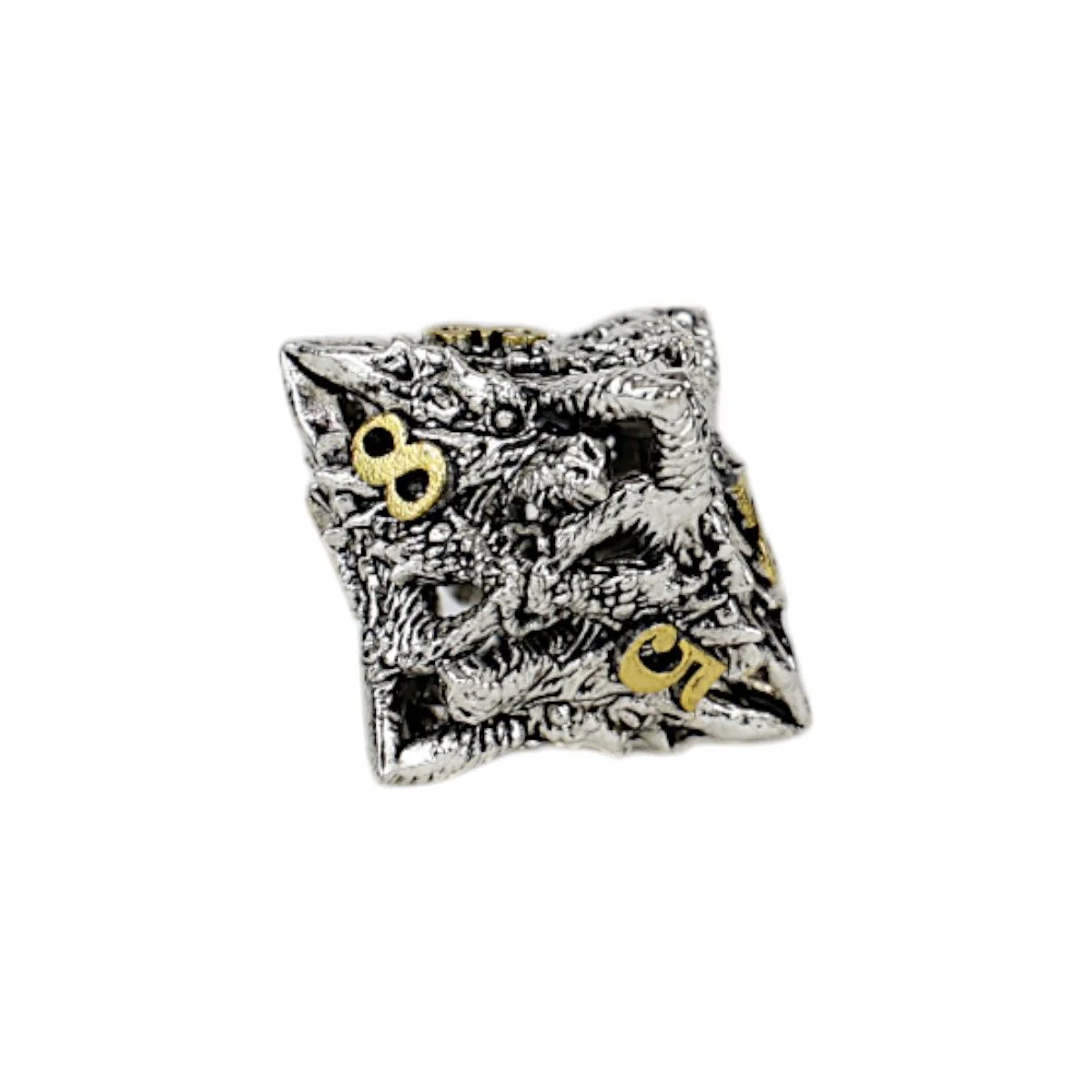 LPG Dice Dragon Rage Dice Set Chrome/Gold - Image 5