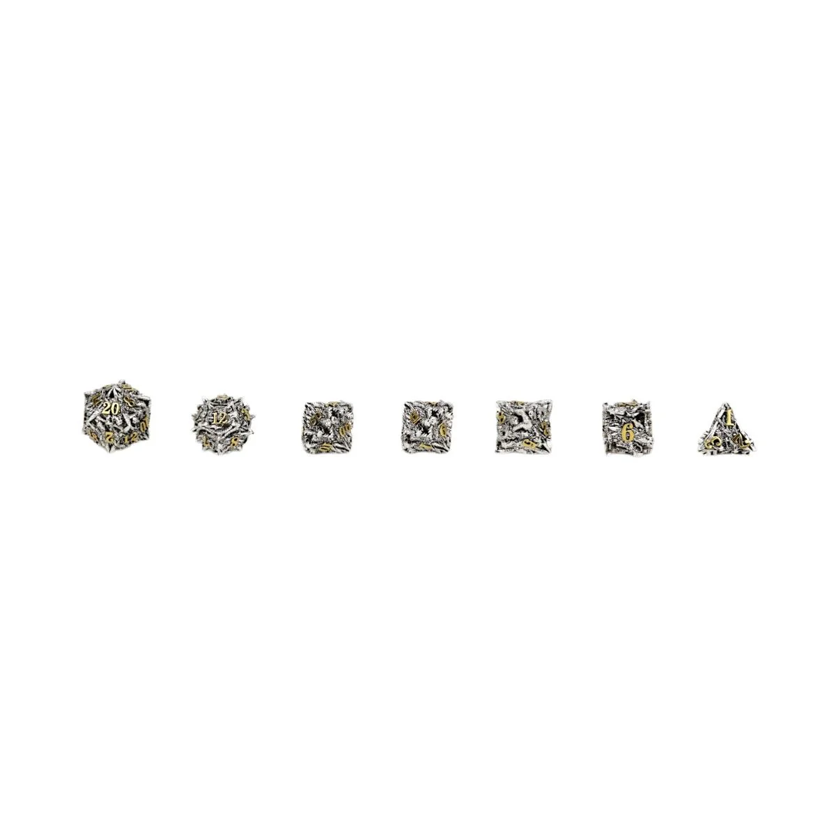 LPG Dice Dragon Rage Dice Set Chrome/Gold - Image 8