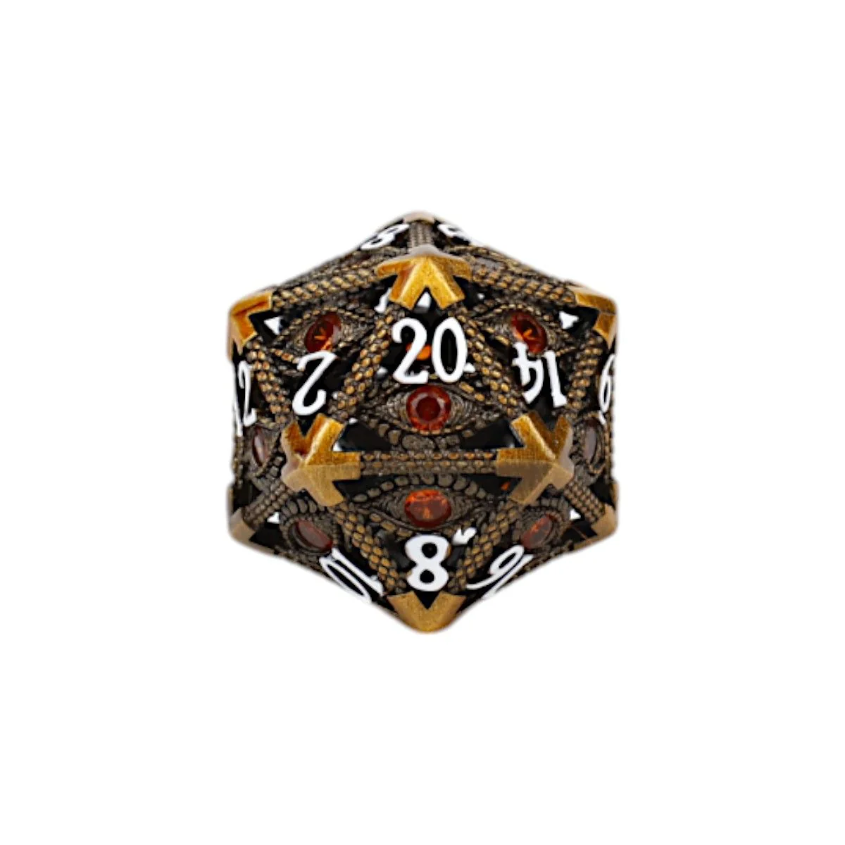 LPG Dice Scaled Eye Dice Set Gold/Red - Image 2