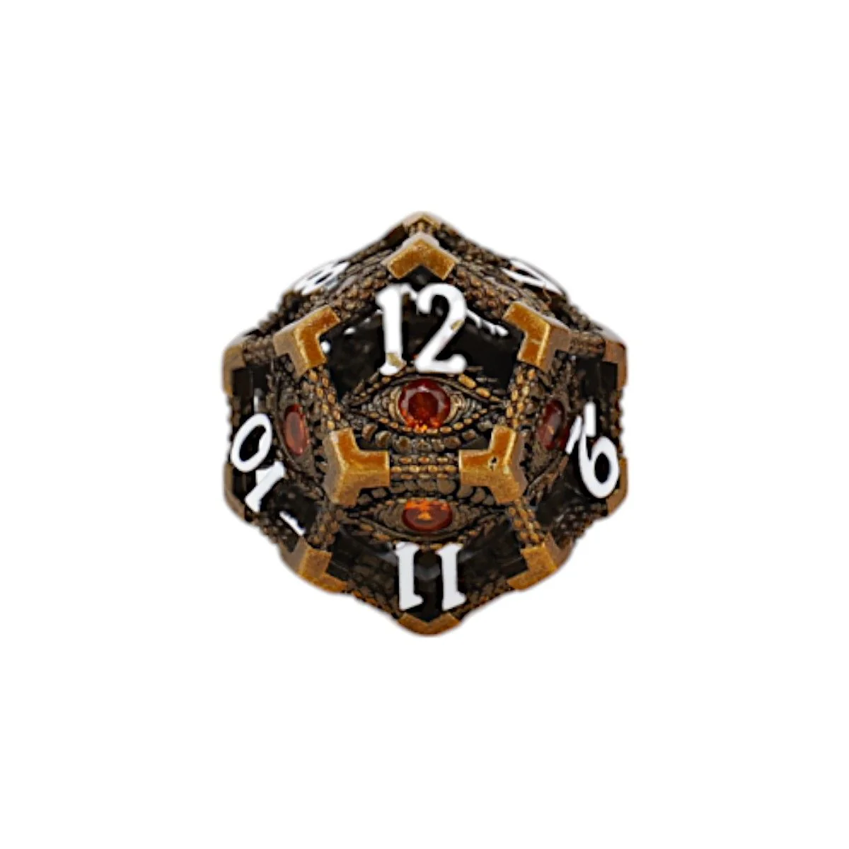 LPG Dice Scaled Eye Dice Set Gold/Red - Image 3