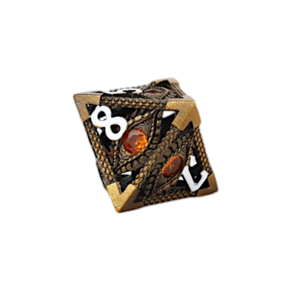 LPG Dice Scaled Eye Dice Set Gold/Red - Image 6