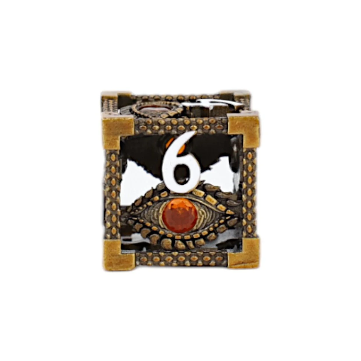 LPG Dice Scaled Eye Dice Set Gold/Red - Image 7