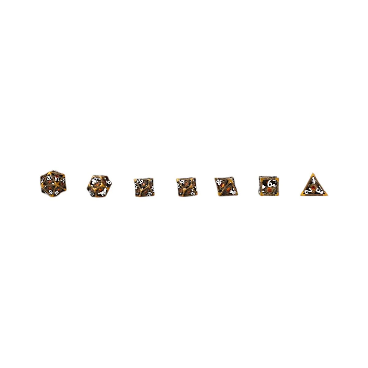 LPG Dice Scaled Eye Dice Set Gold/Red - Image 9