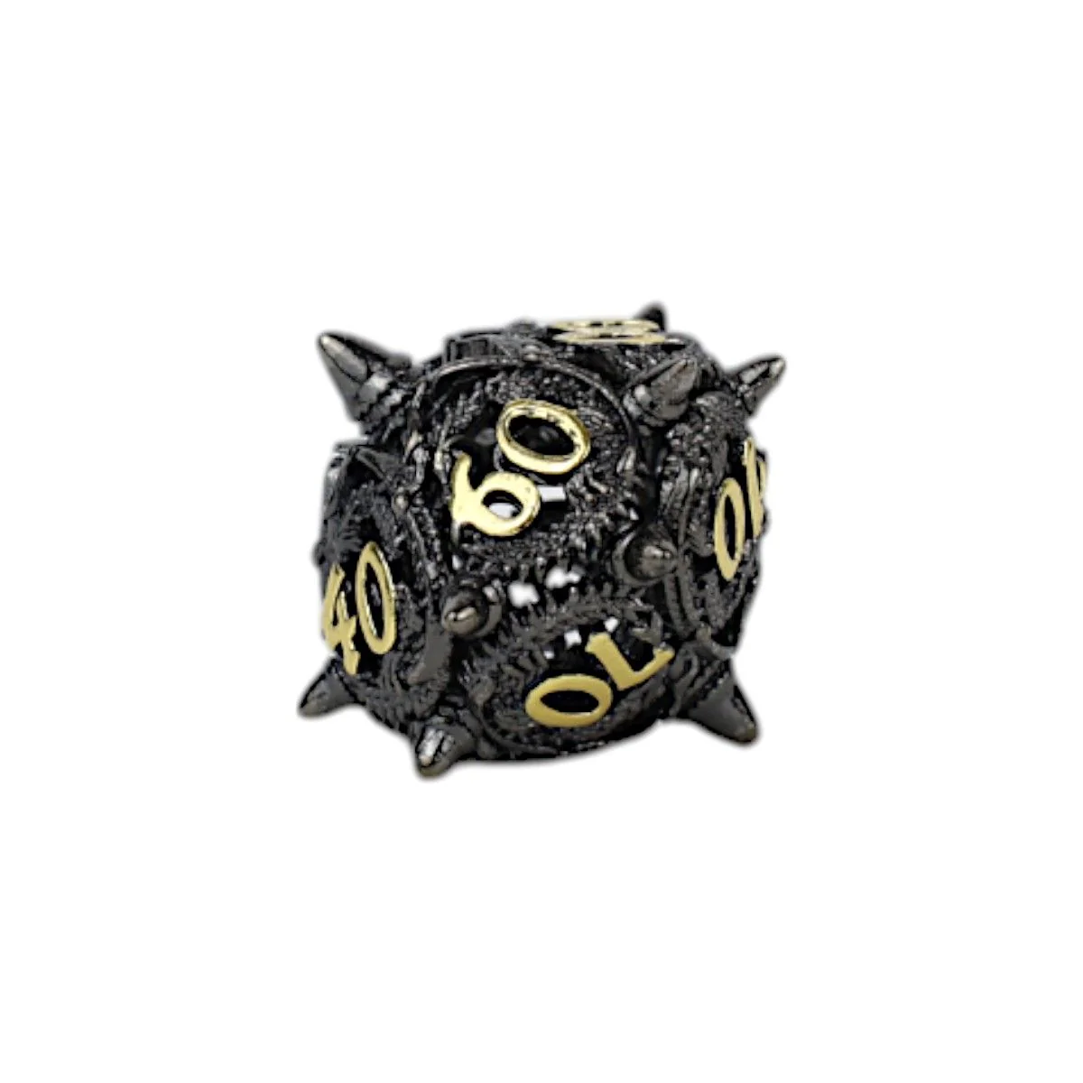 LPG Dice Xeno Hollow Dice Set Black/Gold - Image 4