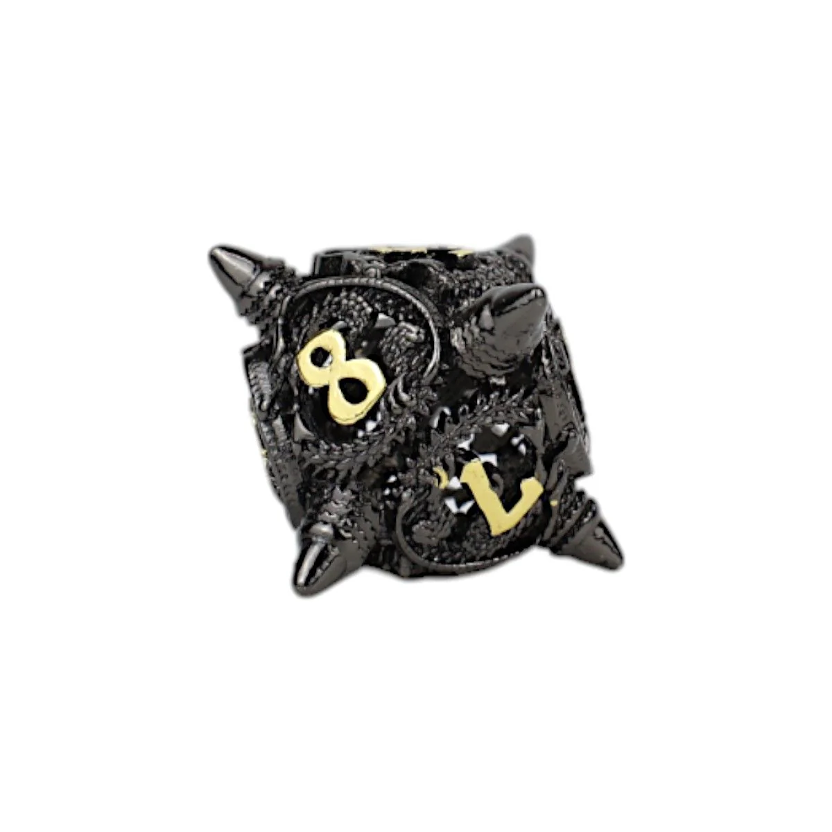LPG Dice Xeno Hollow Dice Set Black/Gold - Image 6