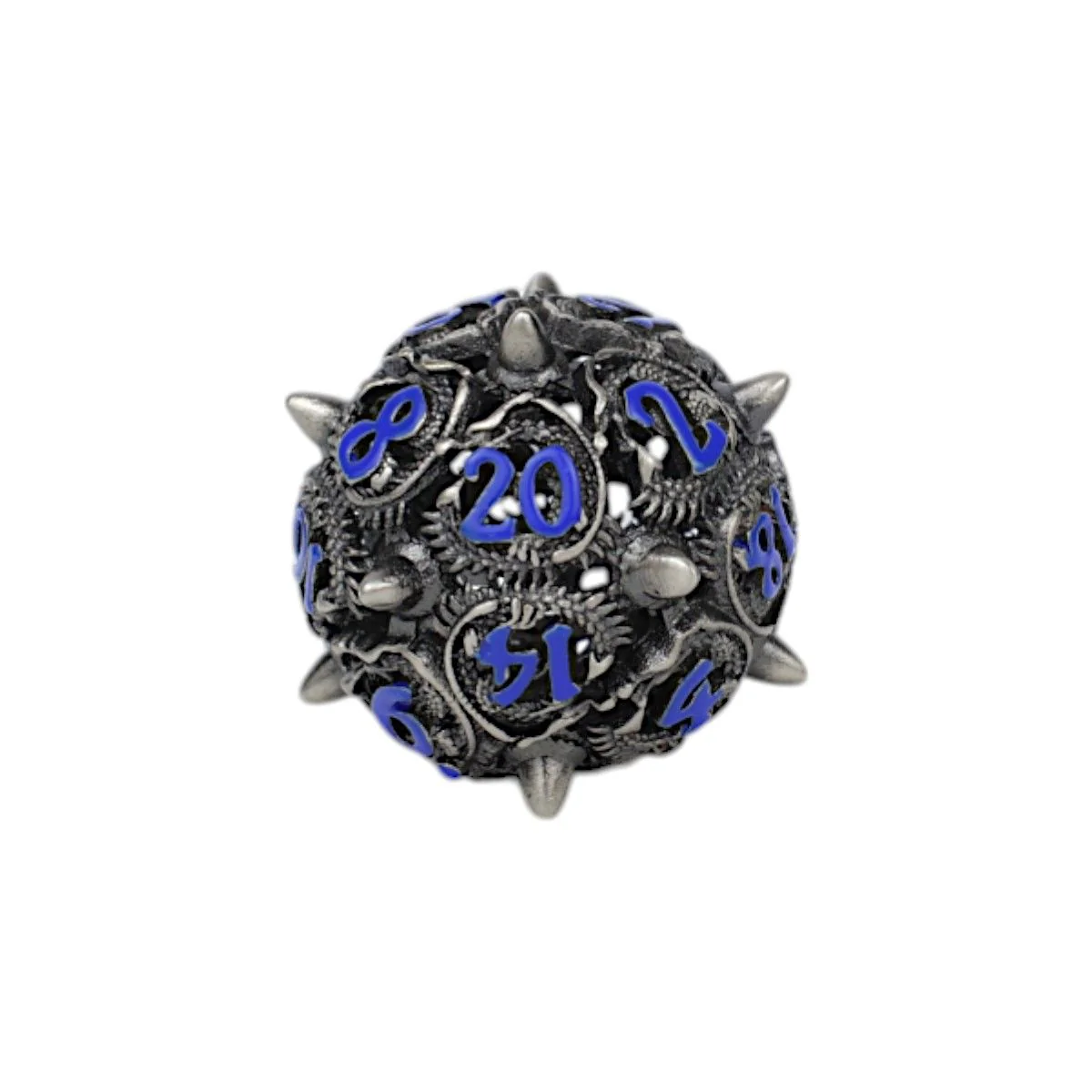 LPG Dice Xeno Hollow Dice Set Steel/Blue - Image 3