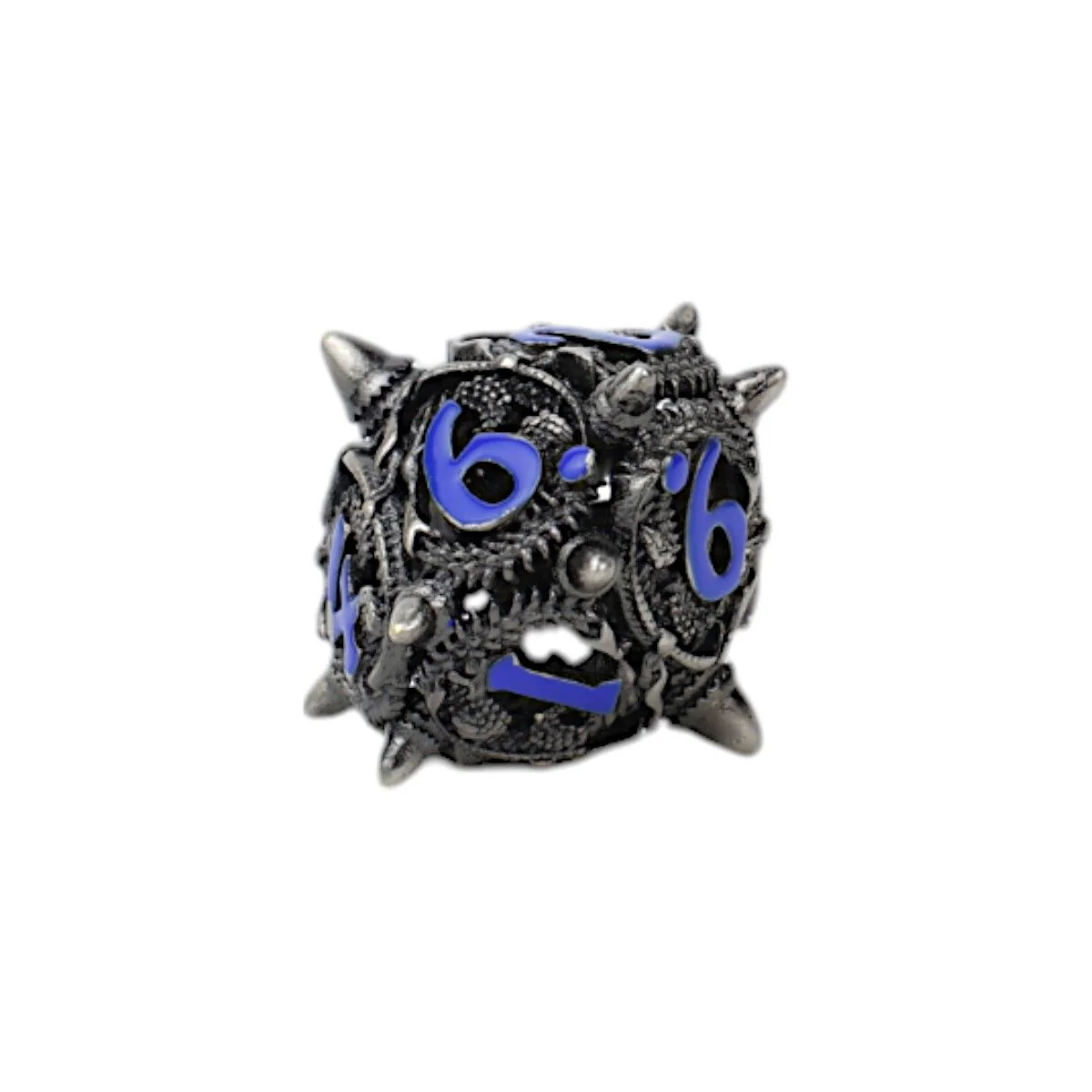 LPG Dice Xeno Hollow Dice Set Steel/Blue - Image 6