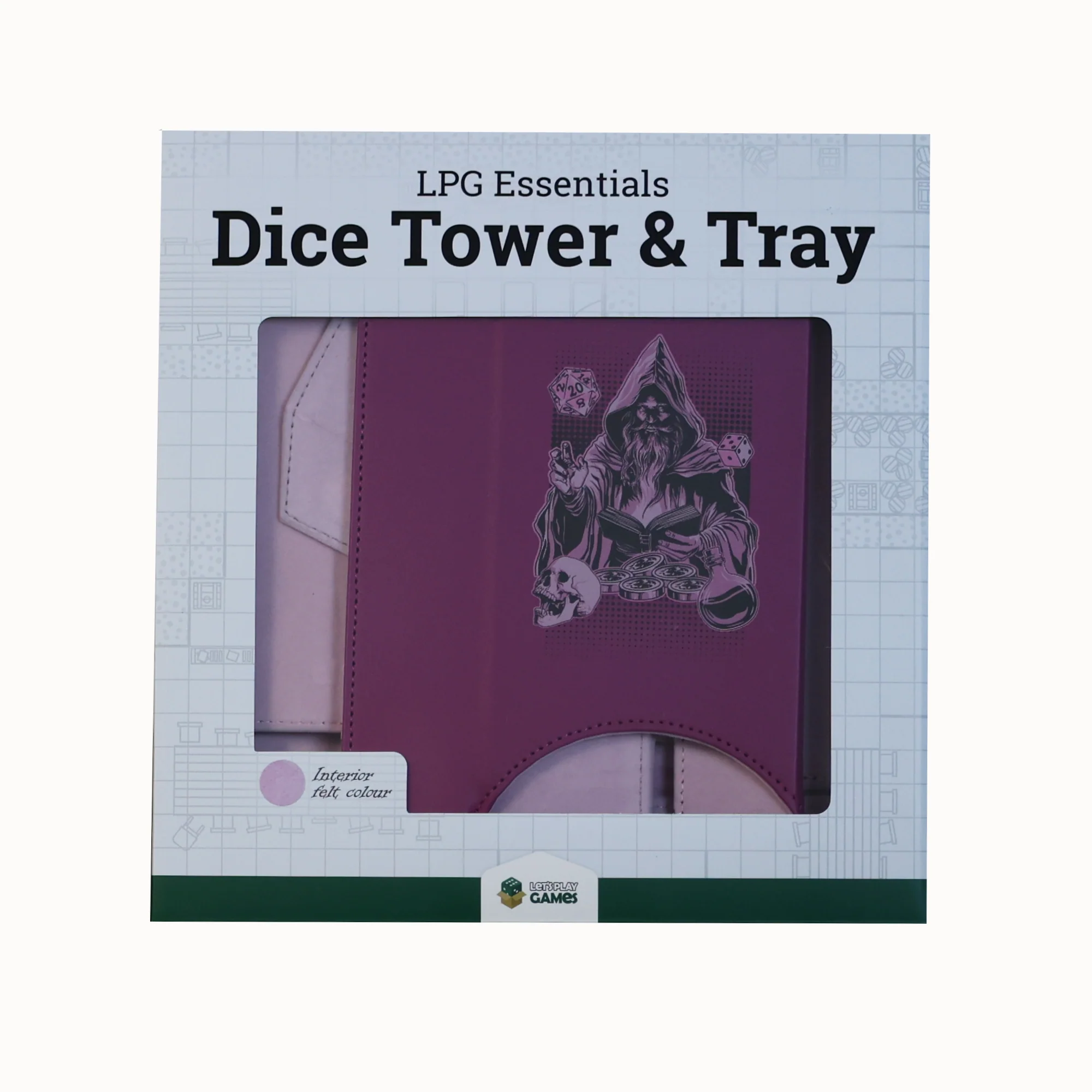 LPG Essentials Dice tower and Mat Magenta / Rose