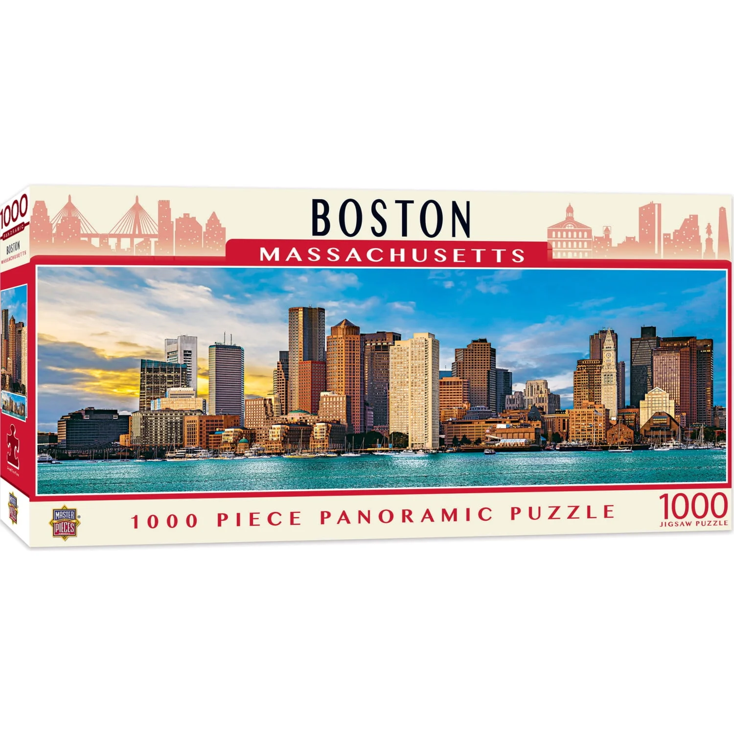 Masterpieces Boston City Panoramic - 1000 pieces Jigsaw