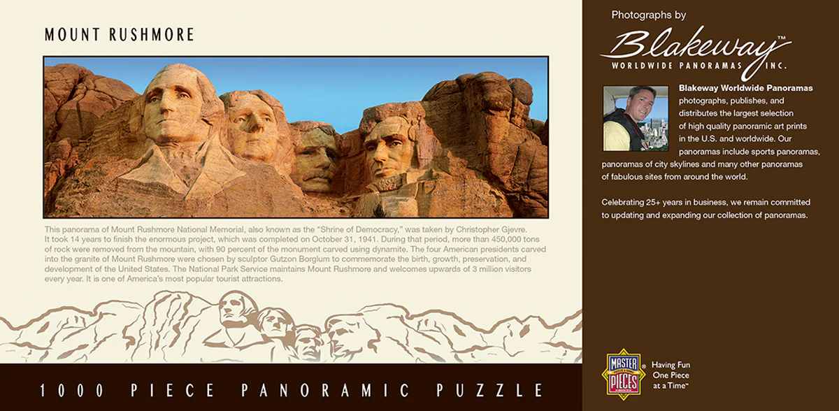 Masterpieces Mount Rushmore City Panoramic - 1000 Piece Jigsaw - Image 3