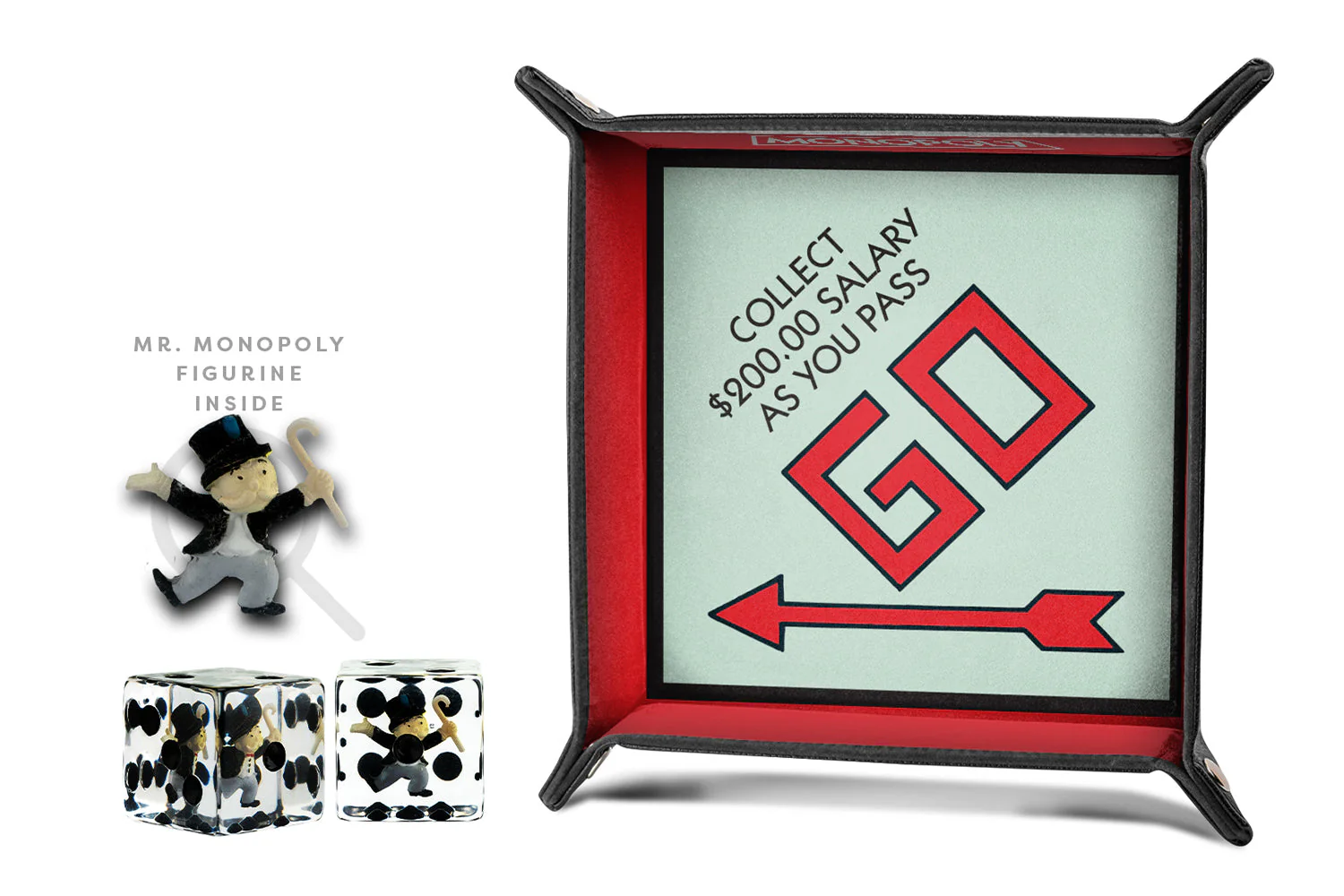 Mdg Monopoly Dice Tray And Mr. Monopoly Dice Bundle