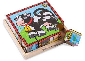 Melissa & Doug - Cube Puzzle - Farm 16 Pieces - Image 3