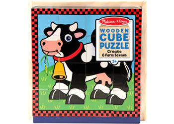 Melissa & Doug - Cube Puzzle - Farm 16 Pieces - Image 4