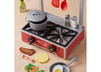 Melissa & Doug - Deluxe Wooden Cooktop Set - Image 4