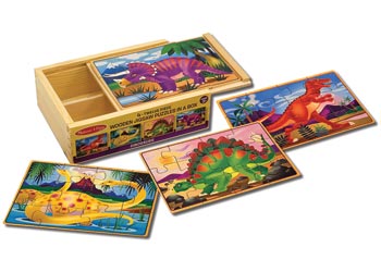 Melissa & Doug - Dinosaurs Puzzles in a Box