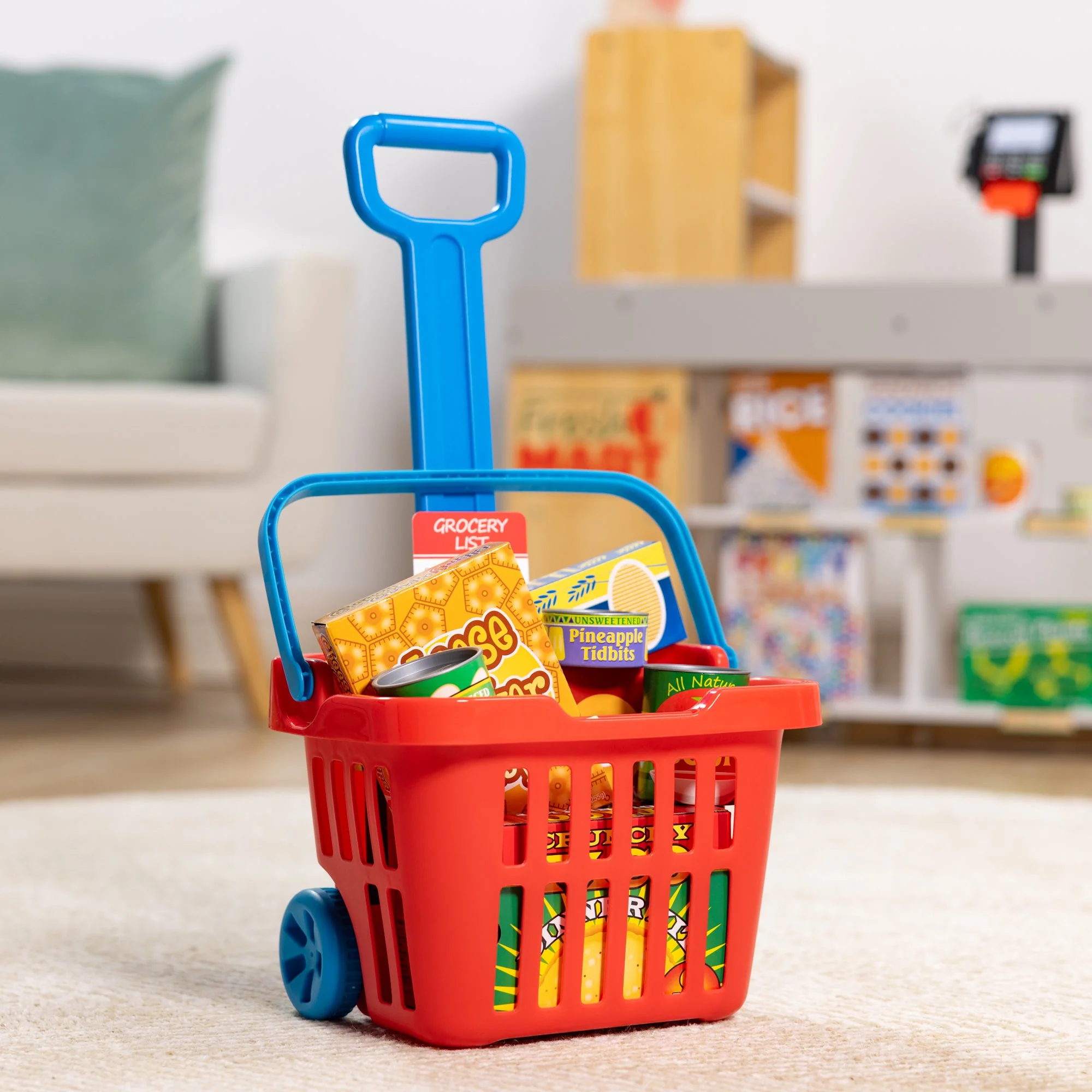 Melissa & Doug - Fill & Roll Grocery Basket Play Set - Image 3