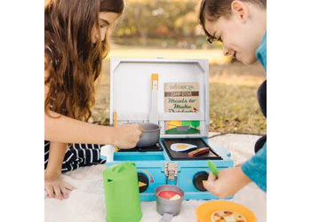Melissa & Doug - Let's Explore Wooden Camp Stove Play Set - Image 3