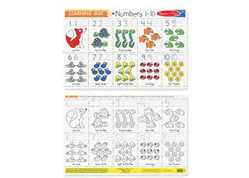 Melissa & Doug - Numbers 1-10 Write-A-Mat 6 Pack