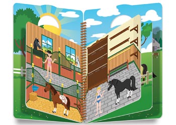 Melissa & Doug - Reusable Puffy Sticker Activity Book - Riding Club - Image 2