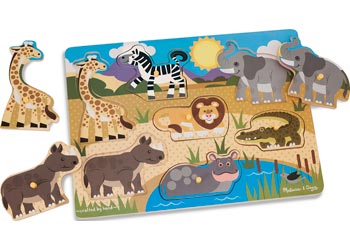 Melissa & Doug - Safari Peg Puzzle - Image 2