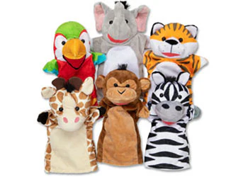 Melissa & Doug - Safari Puppet Set 6 Pieces - Image 2