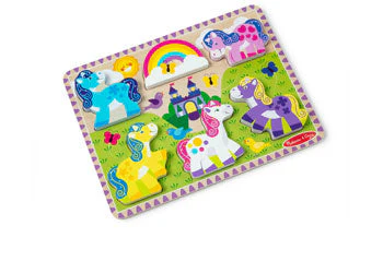 Melissa & Doug - Unicorn Chunky Puzzle - Image 2