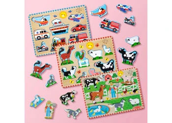 Melissa & Doug - Vehicles Sound Puzzle 8 Pieces - Image 3