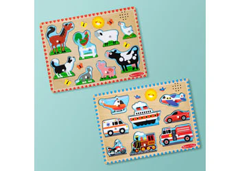 Melissa & Doug - Vehicles Sound Puzzle 8 Pieces - Image 4
