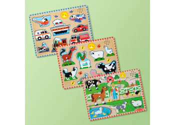 Melissa & Doug - Vehicles Sound Puzzle 8 Pieces - Image 5