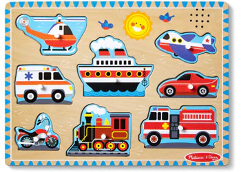 Melissa & Doug - Vehicles Sound Puzzle 8 Pieces - Image 6