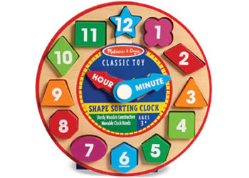 Melissa & Doug - Wooden Shape Sorting Clock - Image 3