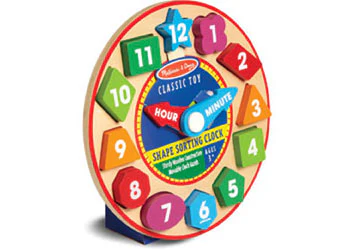 Melissa & Doug - Wooden Shape Sorting Clock - Image 5