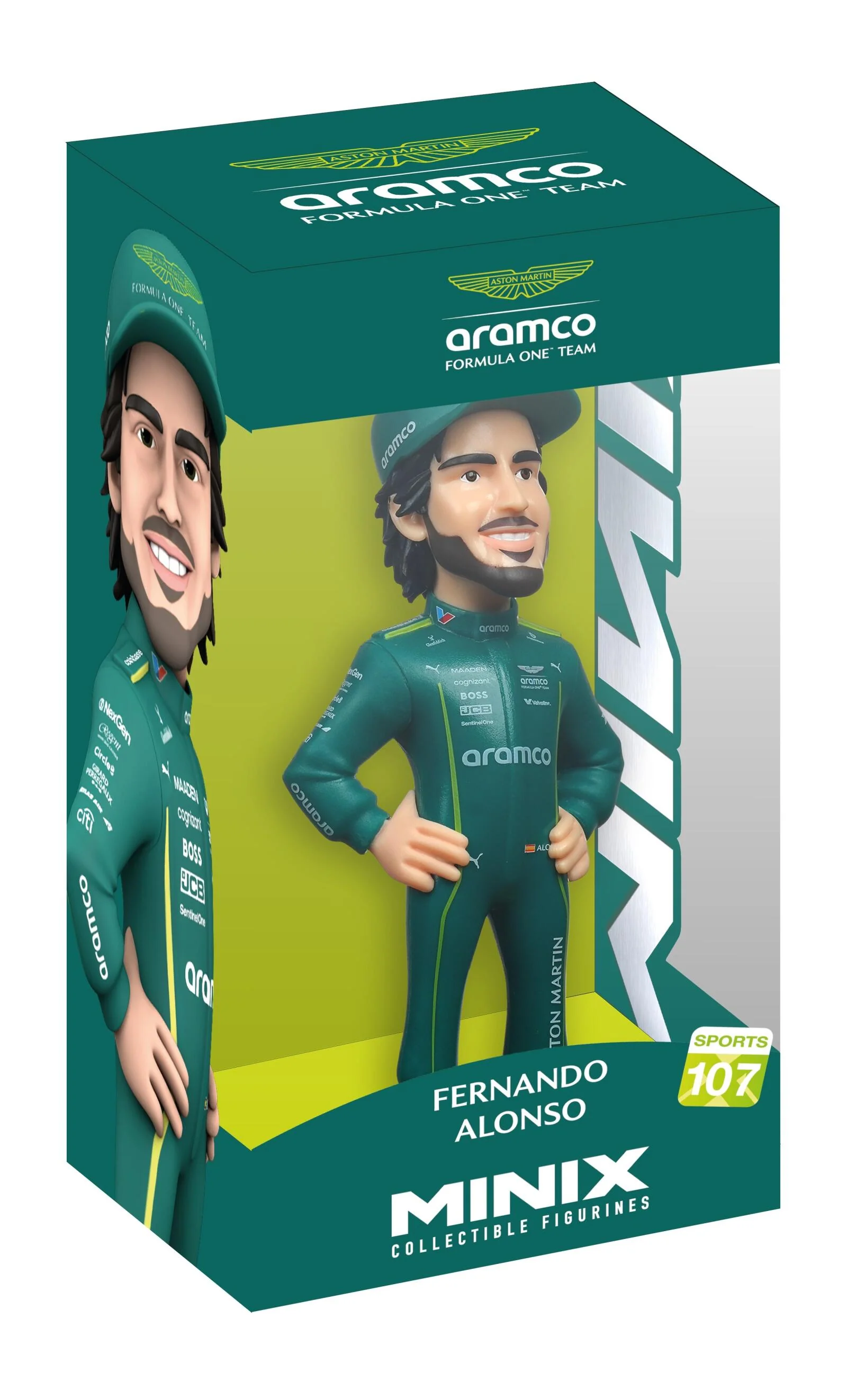 MINIX F1 Aston Martin Fernando Alonso Figure (Sports 107)