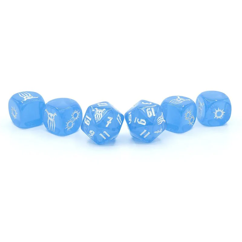 Modiphius - Achtung! Cthulhu 2D20 Blauer Kristall RPG Dice Set - Image 2