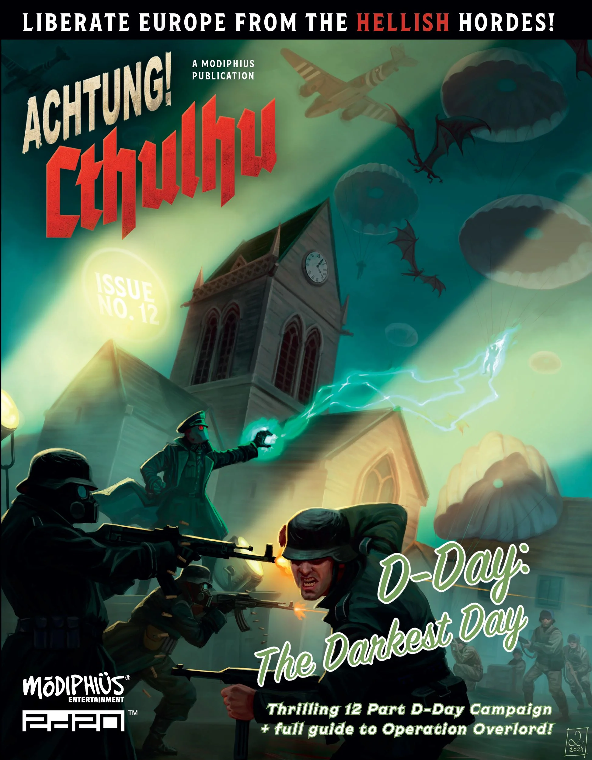 Modiphius Achtung! Cthulhu 2d20 RPG - D-Day: The Darkest Day Book