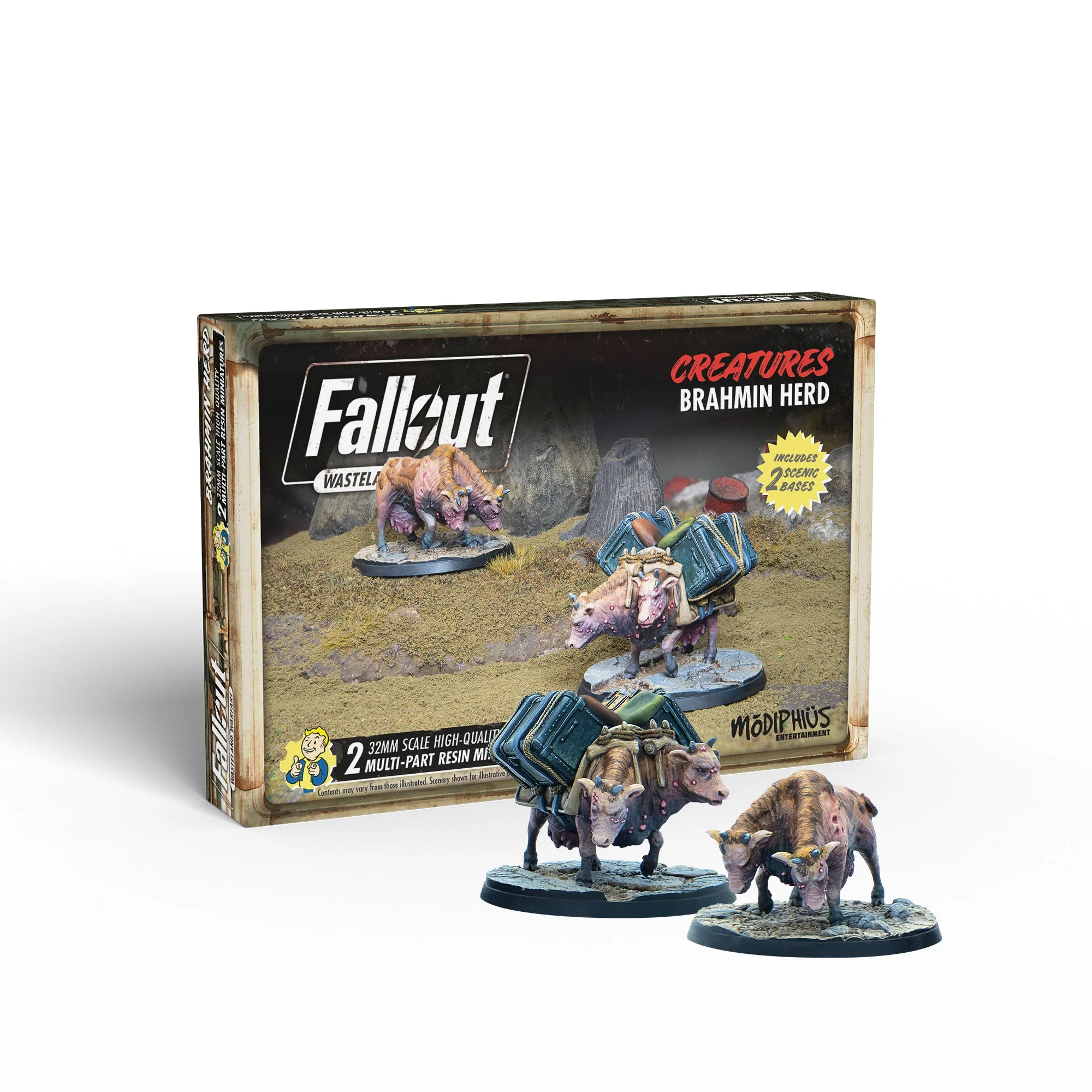 Modiphius Fallout Wasteland Warfare - Creatures: Brahmin Herd (MUH052229)