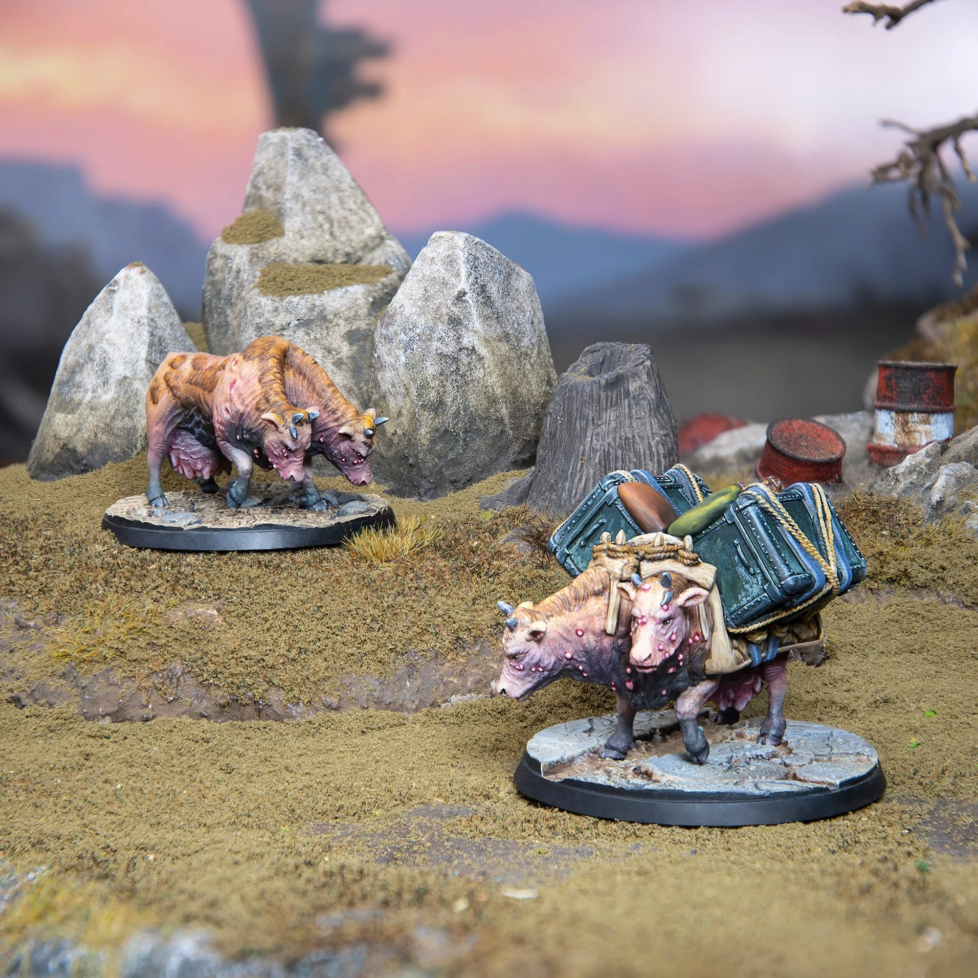 Modiphius Fallout Wasteland Warfare - Creatures: Brahmin Herd (MUH052229) - Image 5