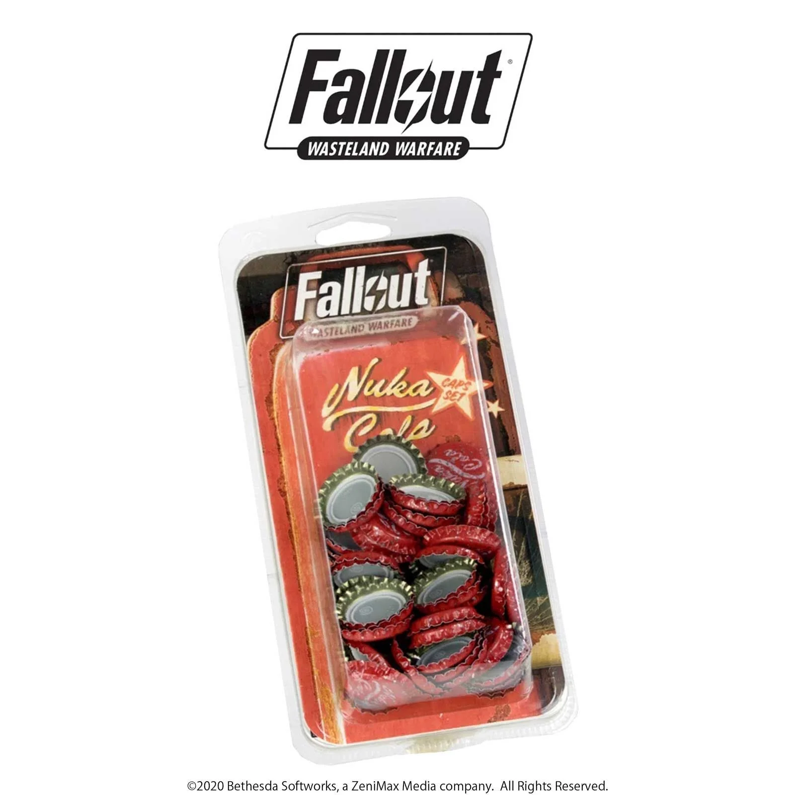 Modiphius - Fallout: Wasteland Warfare - Nuka Cola Revised Cap Set