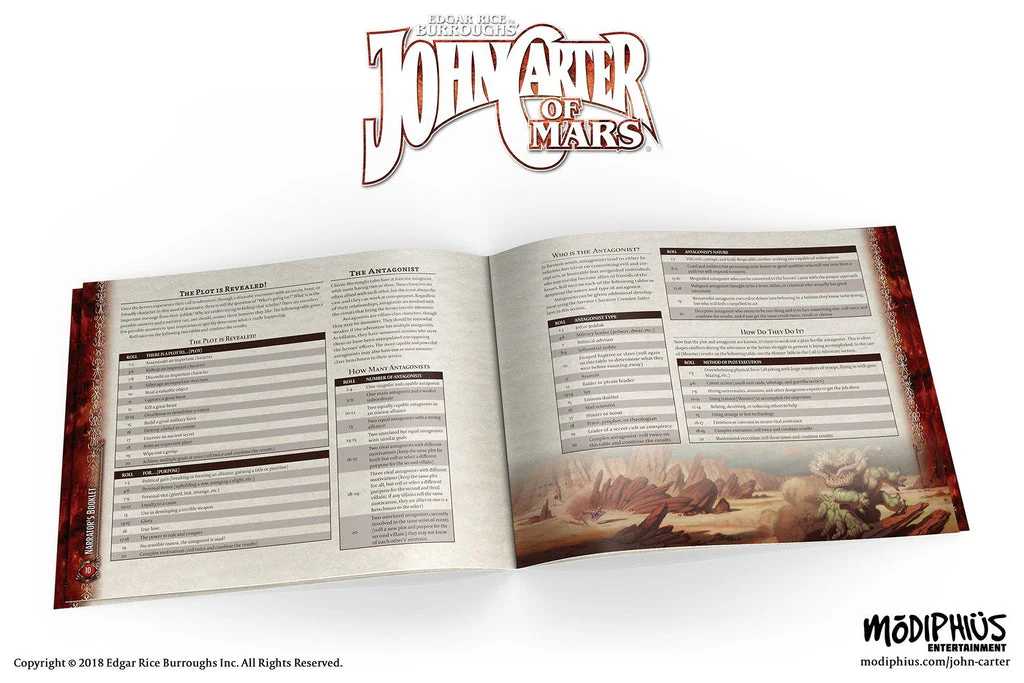 Modiphius John Carter of Mars RPG - Narrator's Toolkit - Image 5