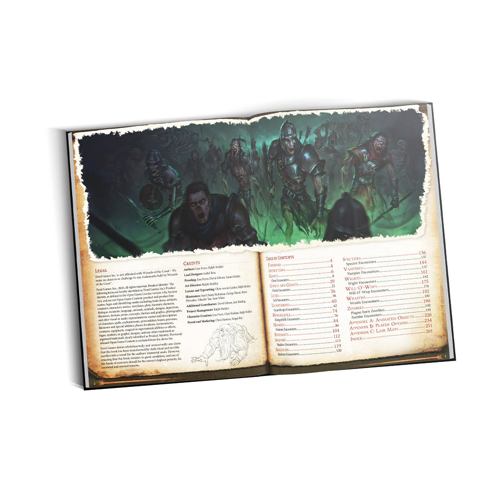 Nord Games Ultimate Bestiary RPG - The Dreaded Accursed Hardcover (5E) - Image 3