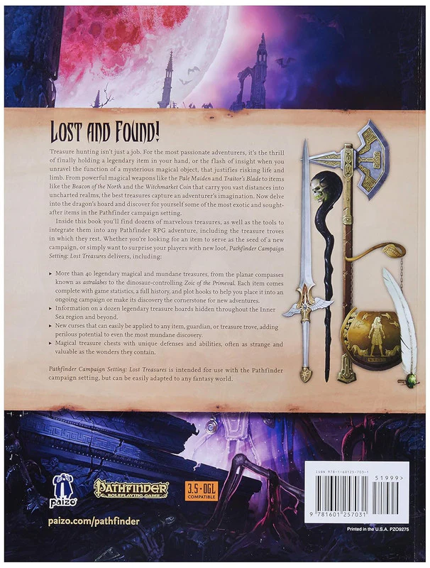 Paizo Pathfinder Campaign Setting: Lost Treasures Sourcebook - Image 2