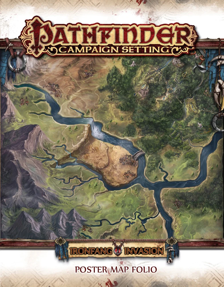 Paizo Pathfinder RPG Campaign Setting - Ironfang Invasion Poster Map Folio