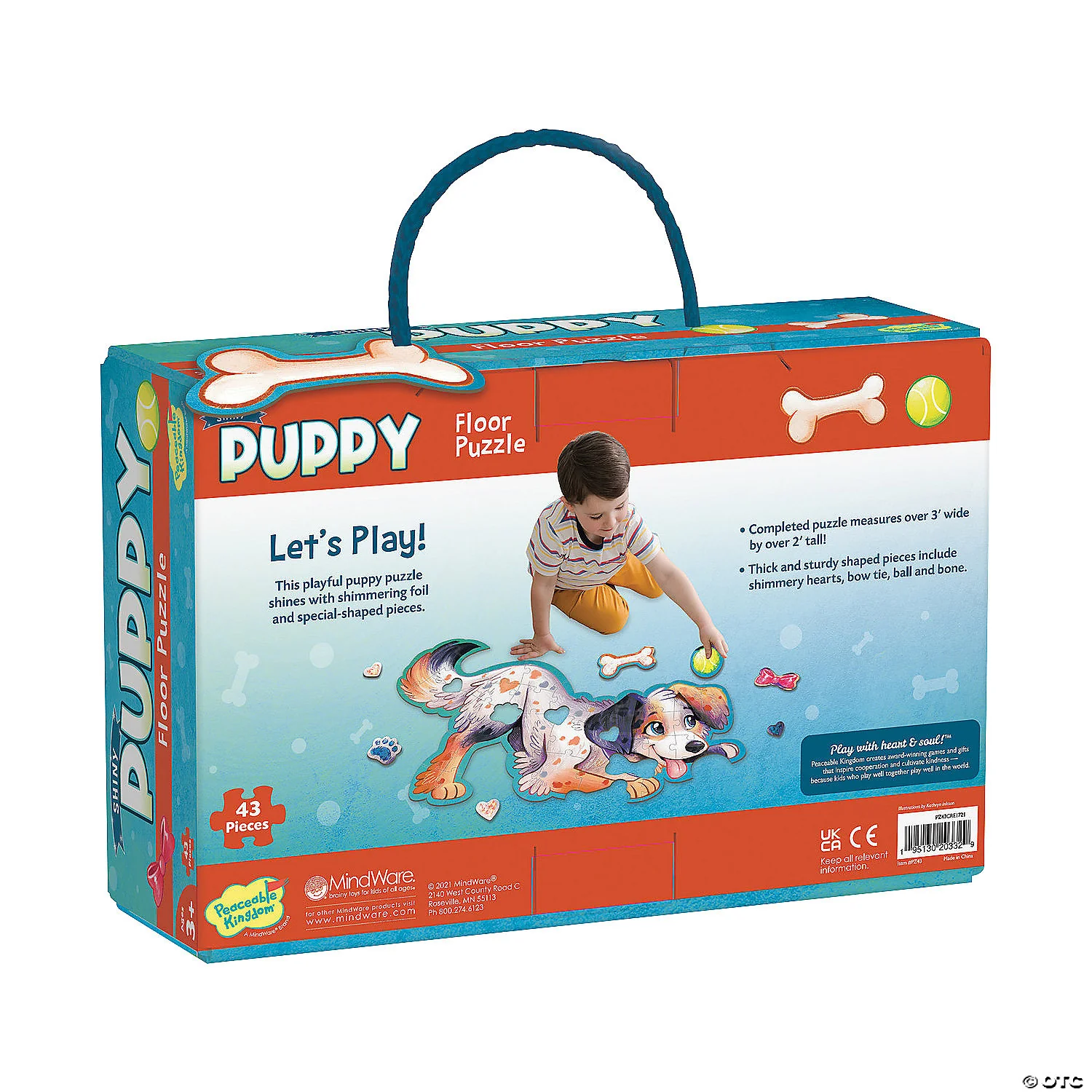 Peaceable Kingdom Puppy - 43 Piece Floor Puzzle - Image 2