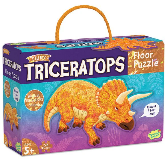 Peaceable Kingdom Triceratops - 52 piece Floor Puzzle