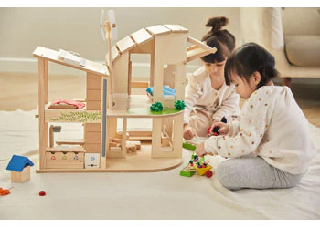 PlanToys - Green Dollhouse With Furniture - Image 3