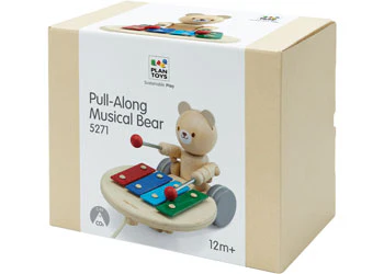 PlanToys - Pull-Along Musical Bear - Image 2