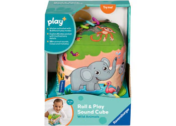 Play+ Roll & Play Sound Cube: Wild Animals