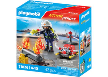 Playmobil - Firefighter with Water Pump - Image 2
