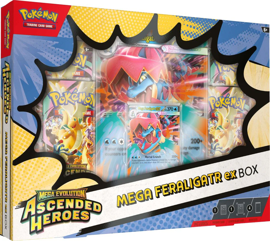 Pokemon TCG - Ascended Heroes Mega Ex Box - Mega Feraligatr Ex