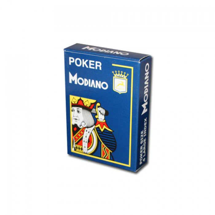 Poker 100% Plastic 4 Index Jumbo (Blue)